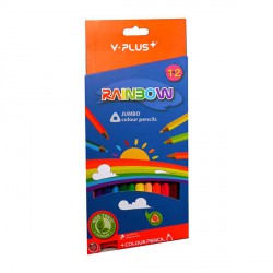 Kredki Y-PLUS Rainbow JUMBO z temp.12szt.PC121110