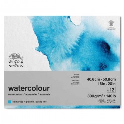 Blok akwarelowy Winsor&Newton Water Colour Paper 25% Cotton CP 300gsm 12 ark.40.6x50.8